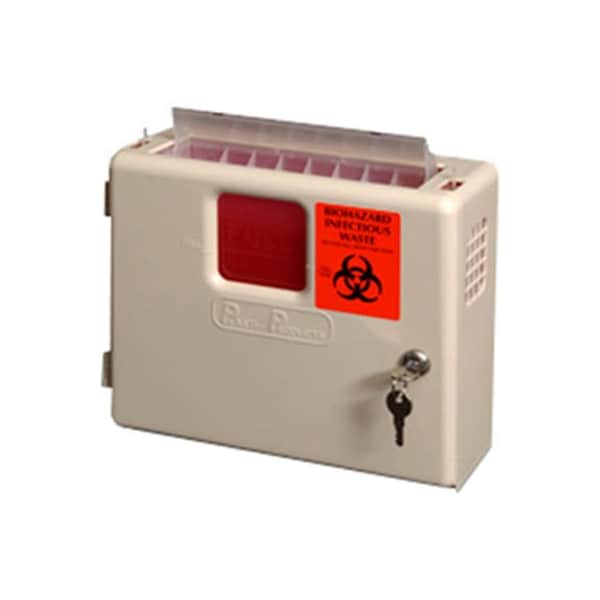 Ppi Plasti-Products Locking Wall Mounted Sharps Container Cabinet, Case of 2 143002 - main